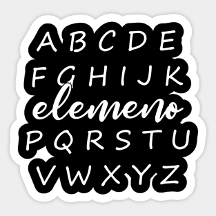 Preschool Teacher Shirts Kindergarten Alphabet Elemeno Gifts Sticker